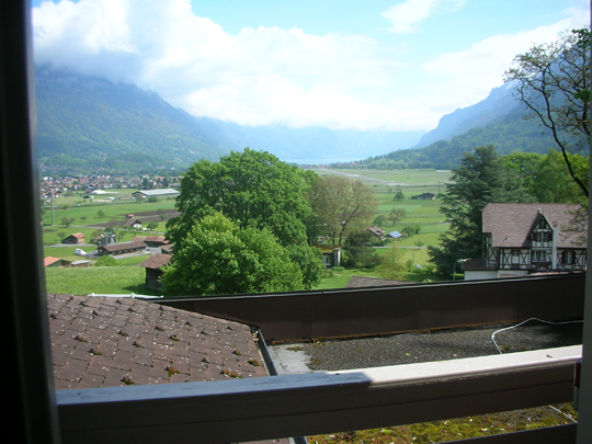 Blick aus meinem Hotelzimmer im Berghof