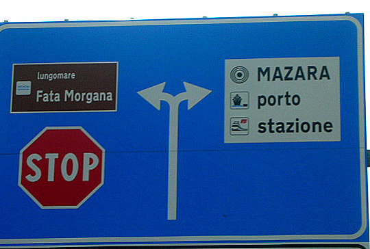 Straßenschild (Italien)