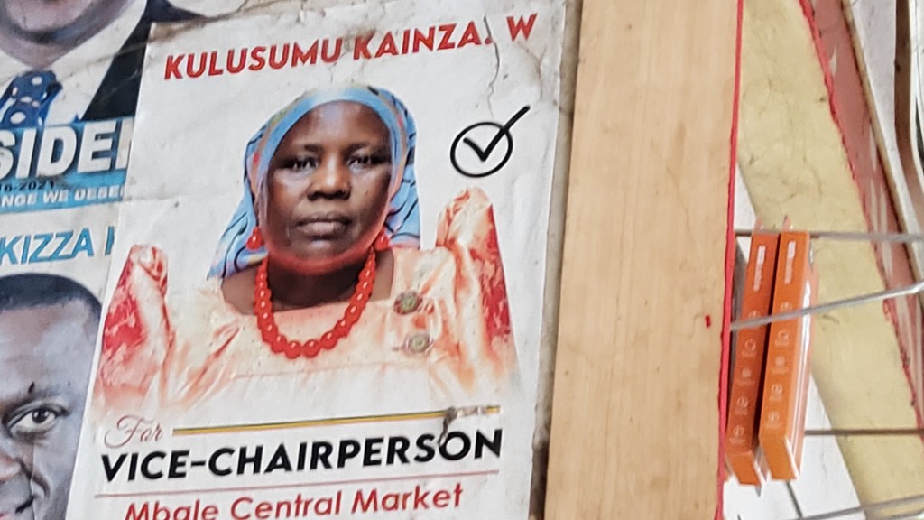 Immerhin: Eine Frau kandidierte wohl als Vize-Chefin des zebntralen Markts in Mbale. Hoffen wir, dass sie es geschaftt hat 