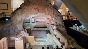Katakombe in Rom, unterirdisch, gesehen in einem römischen Museum